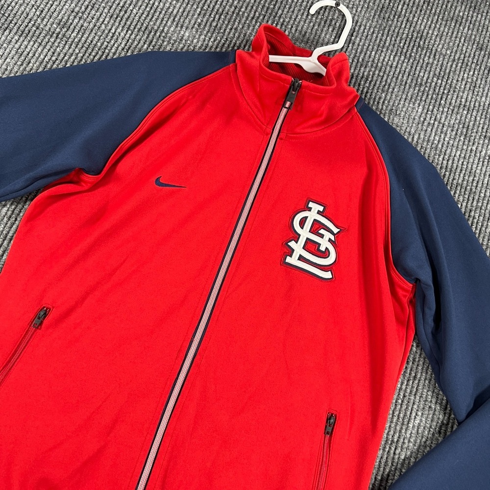 St. Louis Cardinals Jacket Womens Large Red Long Sleeve Full Zip Mock Neck MLB